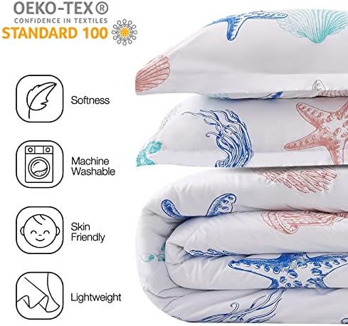 JSD Beach Theme Kids Comforter Set Twin Size