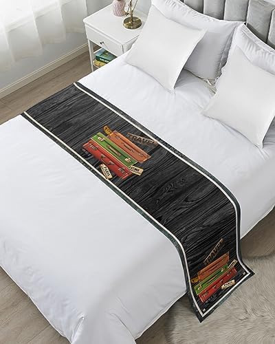 Smile Sunflower Bed Runner Scarf for Twin 71x20in 1