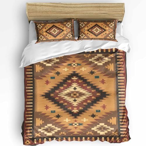 Boanket 3-Piece Queen Bedding Set - Southwest Ethnic Style with Zipper Closure