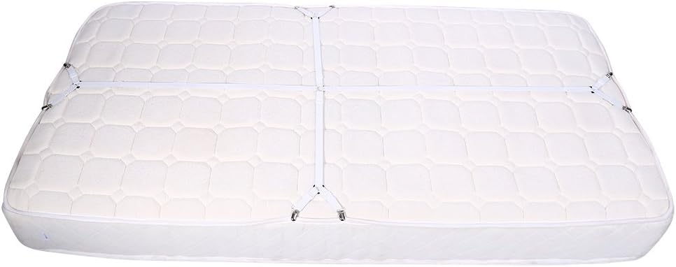 HEEPDD Bed Sheet Suspenders with Duckbill Clips and Metal Plating