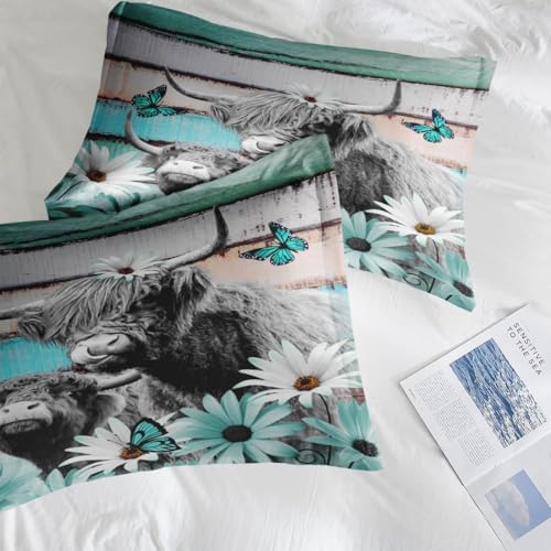 Pamnest Comforter Set King Size with Daisy Pattern
