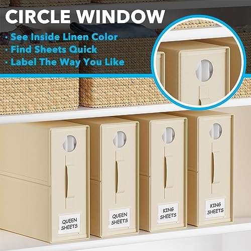 GZOOGHOME 4 Pack Sheet Organizers Storage