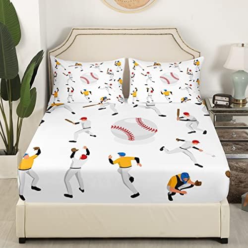 Erosebridal Baseball Sheet Set Twin Size