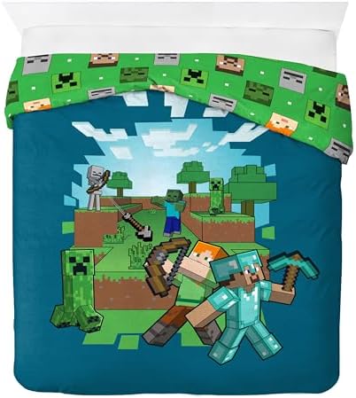 Jay Franco Duvet Cover Set 3 Piece Minecraft Kids Bedding