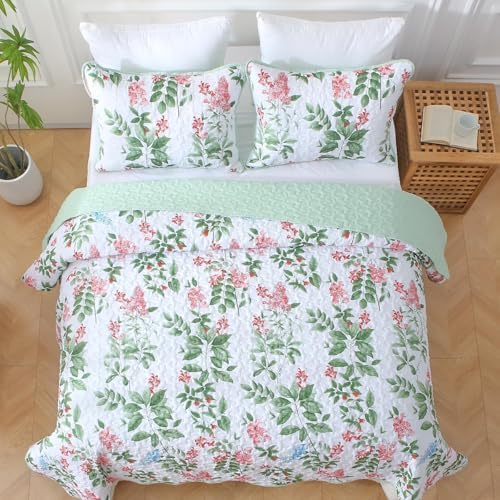 Heymybed Green Quilt Set Queen Size 3 Piece