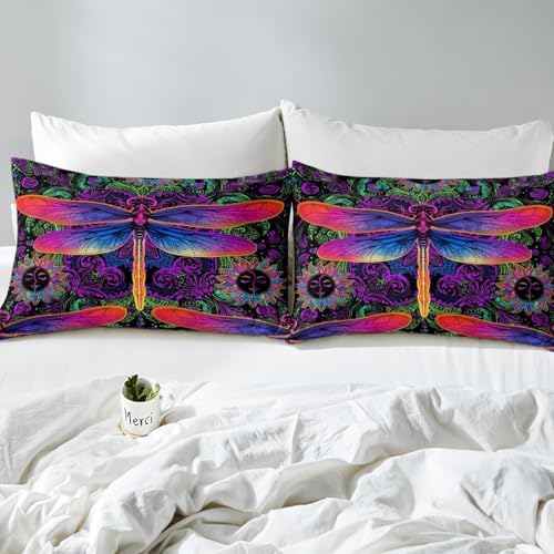 Erosebridal Dragonfly Bohemian Twin Sheet Set