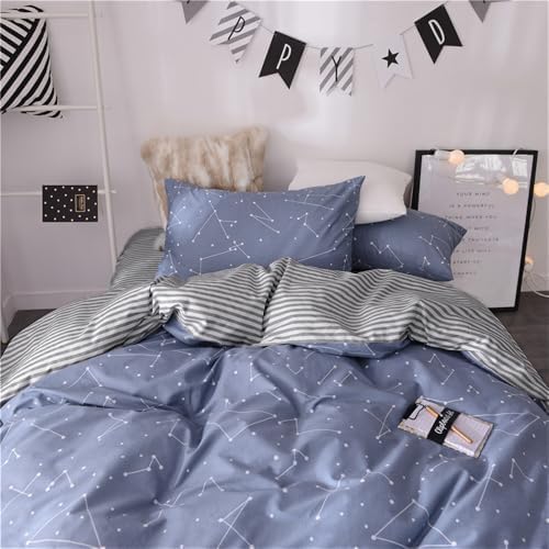 VM VOUGEMARKET Kids Duvet Cover Set Twin Blue 1