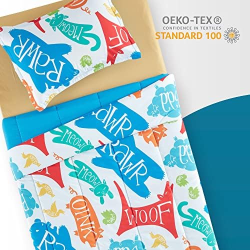 SLEEP ZONE Kids Comforter Set FullQueen - Super Soft Cute Animal Print