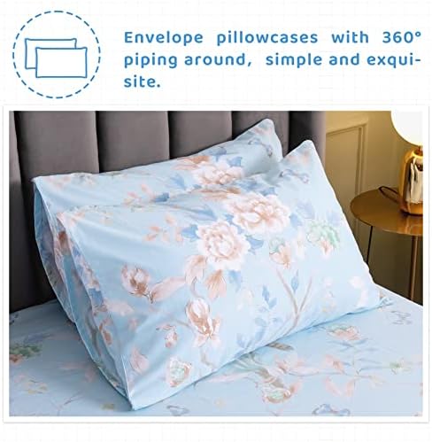 QSH Cal King 100 Cotton Floral Sheet Set