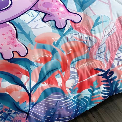 Cute Axolotl Comforter Set Twin Size