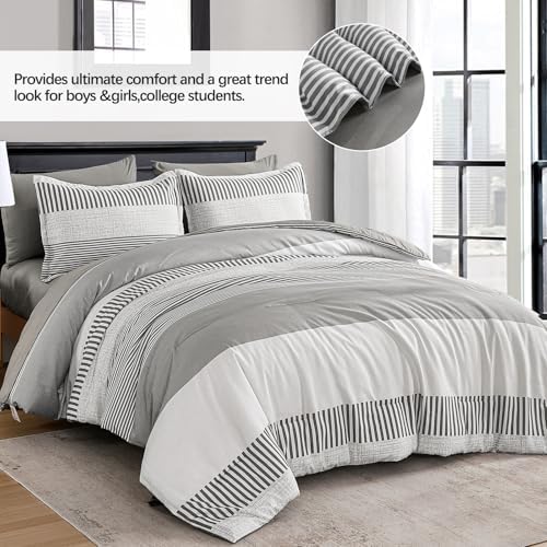 Cottolester Gray Comforter Queen Set 7 Pieces