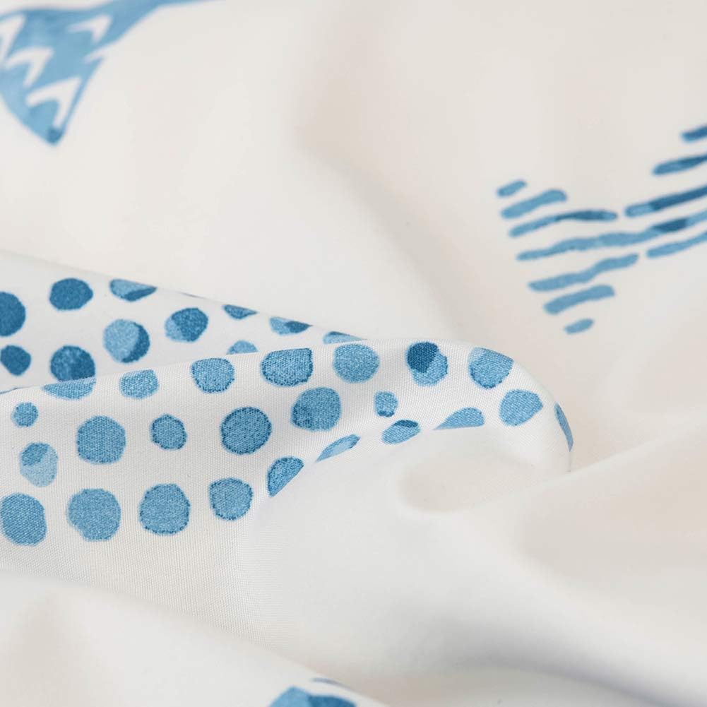 MOZEO Fish Print Duvet Cover Set Twin 2 Piece Kids Bedding