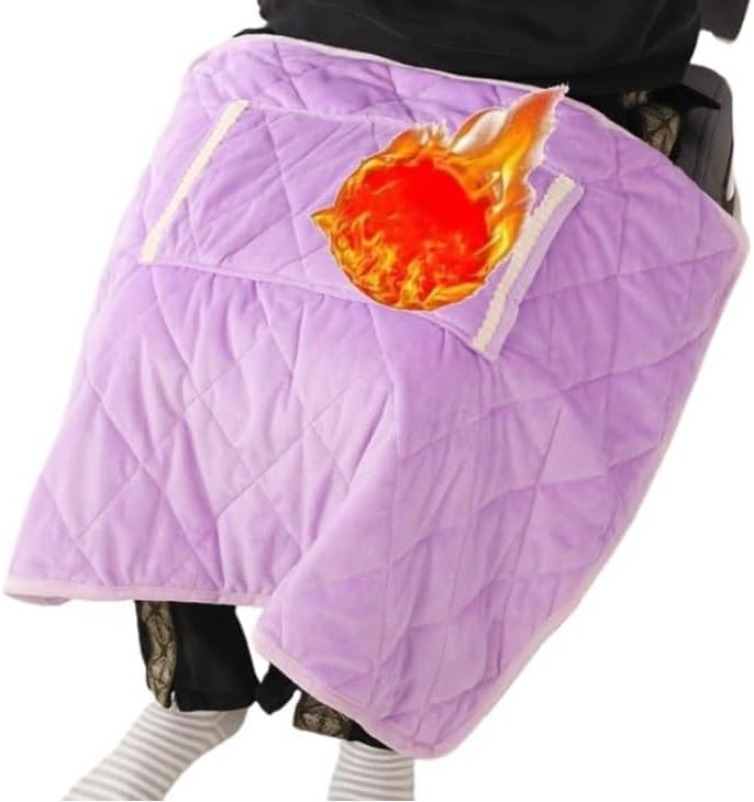 USB Heated Lap Blanket 32x24inch Portable Warm Throw with Pocket - Purple