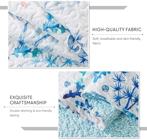 Travan Beach Quilt King Size Set with 2 Shams