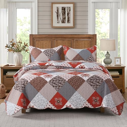 HoneiLife Quilt Set King Size - Amaranth Red