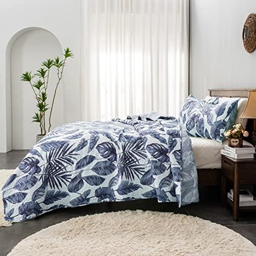 HORIMOTE HOME Tropical Plants Quilt Set King Size 3 Piece