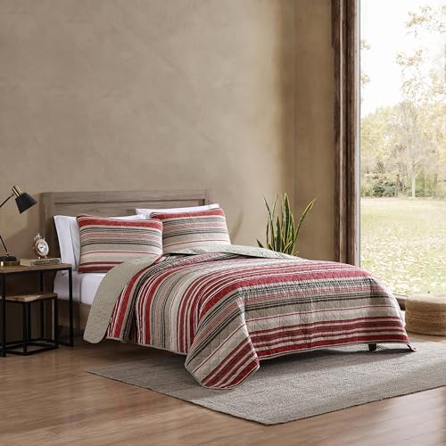 Eddie Bauer King Quilt Set - Reversible Cotton Bedding with Matching Shams