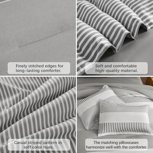 Cottolester Gray Comforter Queen Set 7 Pieces