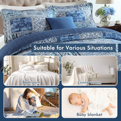 Etwel Queen Quilt Bedding Set with Pillow Shams