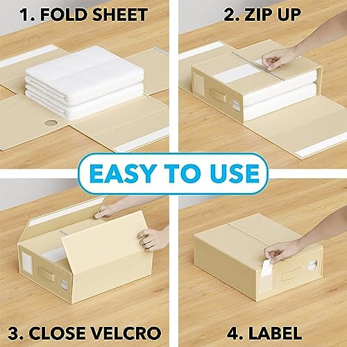 GZOOGHOME 4 Pack Sheet Organizers Storage