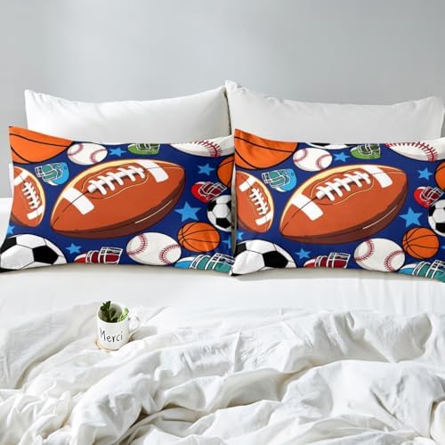 Erosebridal Soccer Themed Twin Bed Sheet Set