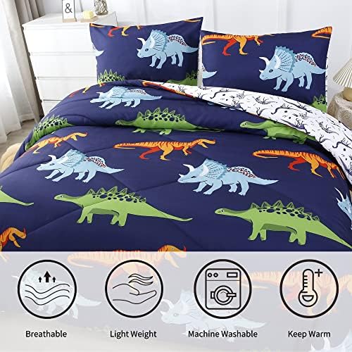 RYNGHIPY Dinosaur Comforter Set for Kids