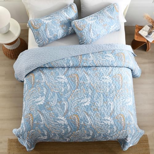 WONGS BEDDING Boho Quilt Set Queen 3 Pieces