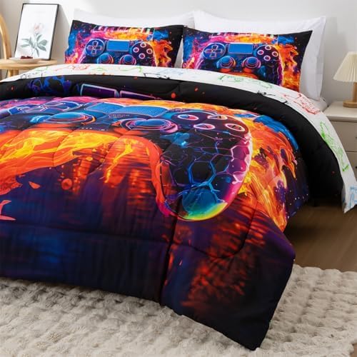 Holawakaka Twin Gaming Console Bed in a Bag Set