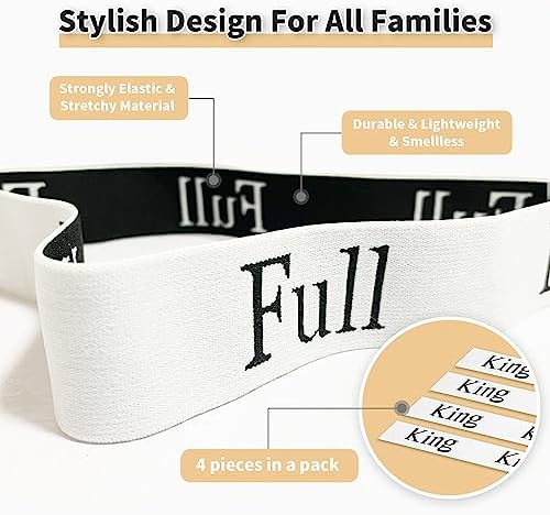 WAJACFUN Bed Sheet Organizer Bands King 4 Pack