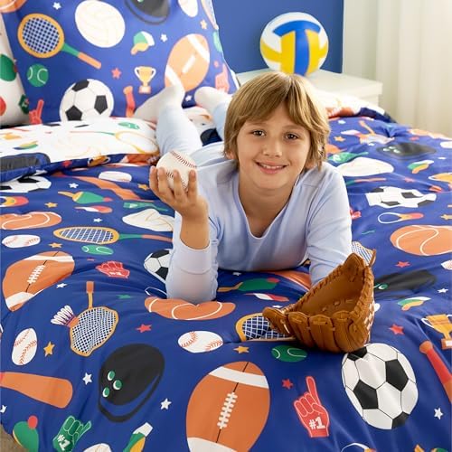 Joiedomi Kid Twin Comforter Set 5 Piece Bedding