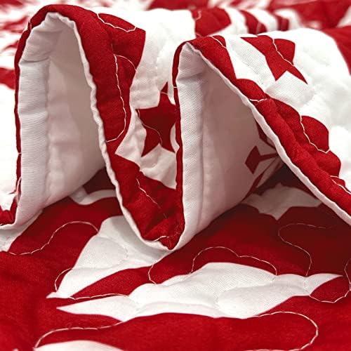 Mocaletto Red Quilt Set King Size with Pillow Shams
