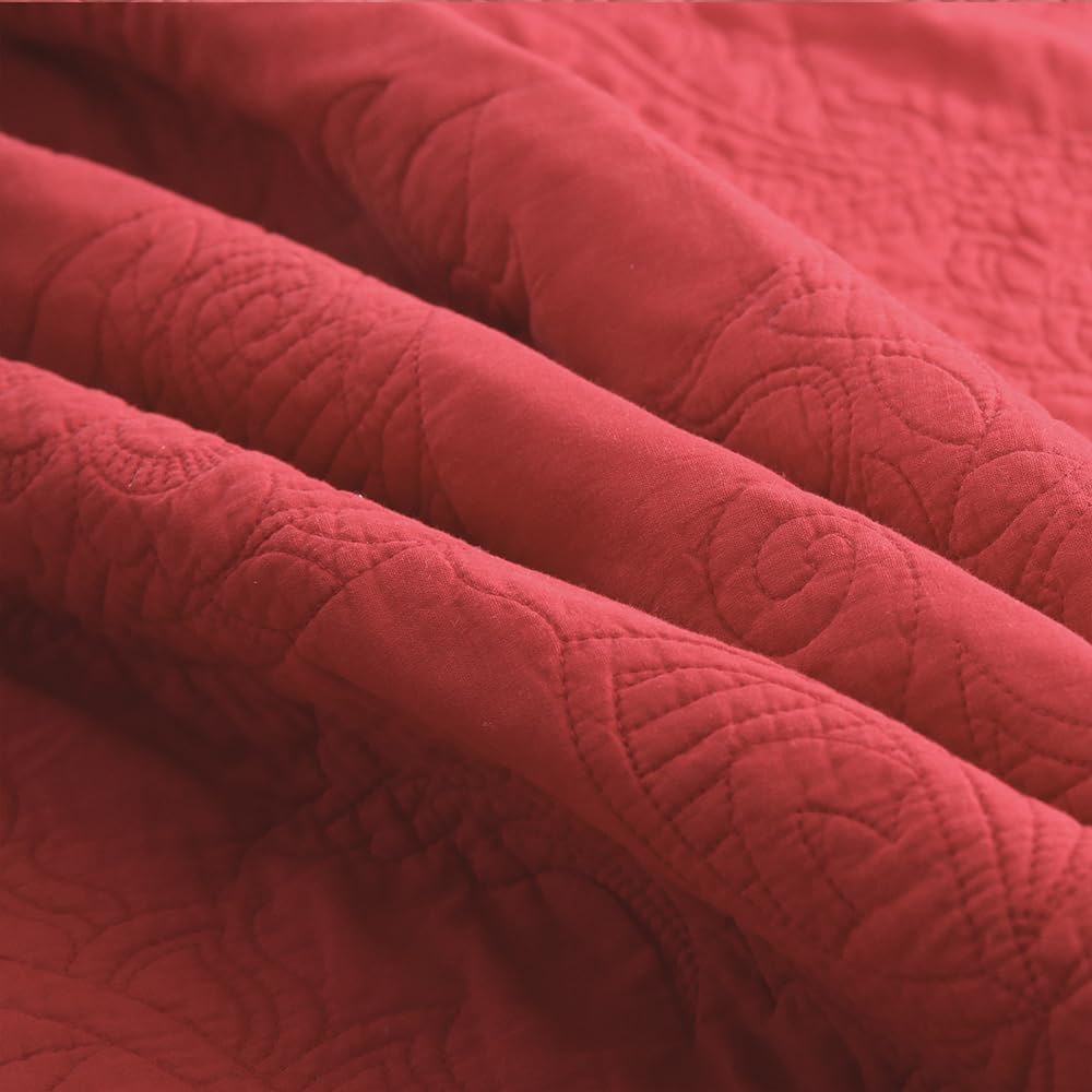 ENASAL Reversible Cotton Jacquard Quilt Set Queen Size