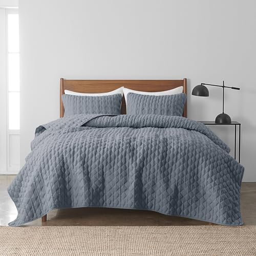 WDCOZY Blue Twin Bedding Set with 1 Pillow Sham