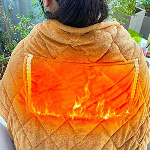 Soft Fluffy Heated Lap Blanket for Bed and Chair