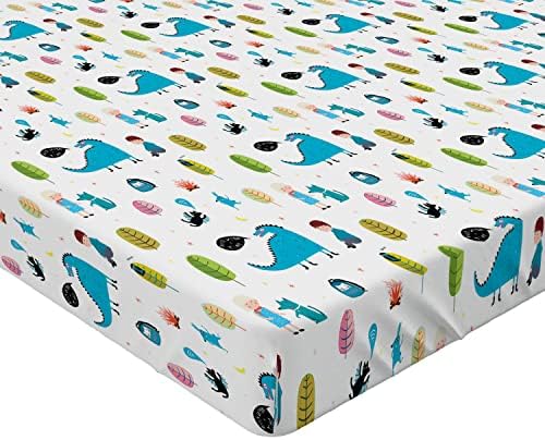 Ambesonne Dragon Fitted Sheet Multicolor California King
