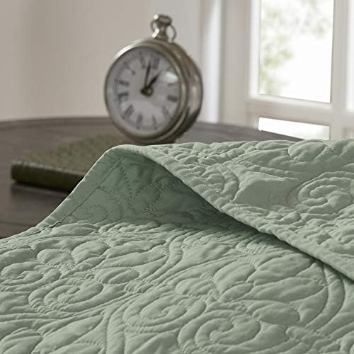 Madison Park Quebec Dusty Pale Seafoam 3-Piece Quilted King Coverlet Set