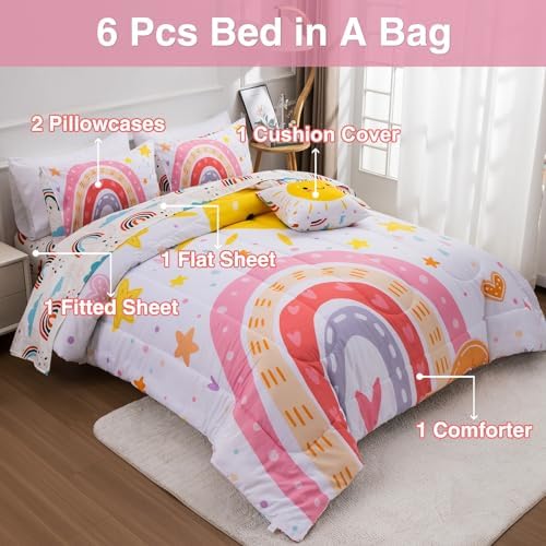 A Nice Night Cartoon Rainbow Comforter Set Twin