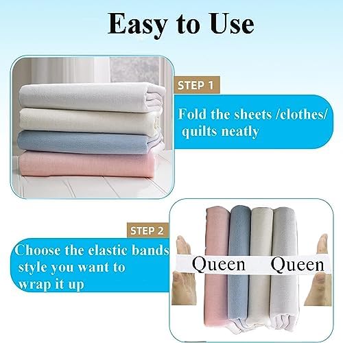 Tekalobr 4pcs Sheet Organizer Bands for Queen Bedding