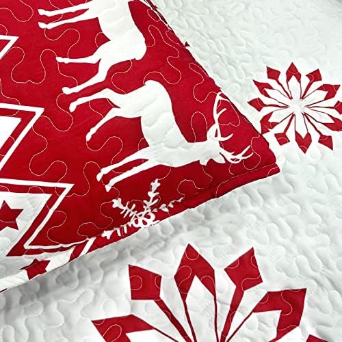 Mocaletto Red Quilt Set King Size with Pillow Shams