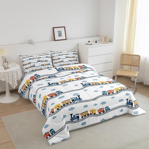 Erosebridal Kids Train Comforter Set Twin