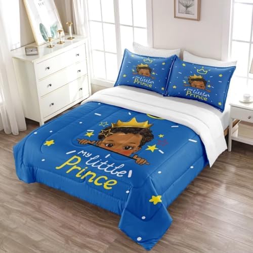 GRAT TIOC Black Boy Comforter Set Twin Size