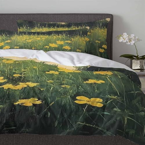 Boanket 3-Piece Queen Duvet Cover Set with Zipper Closure and Pillowcases