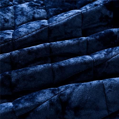 Fredsure Distressed Velvet Quilt Set for King Bed
