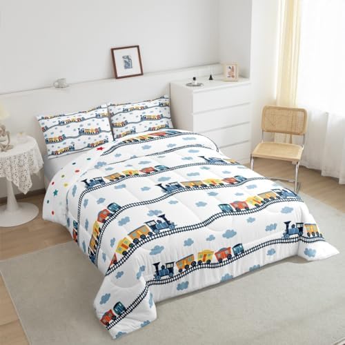Erosebridal Kids Train Comforter Set Twin