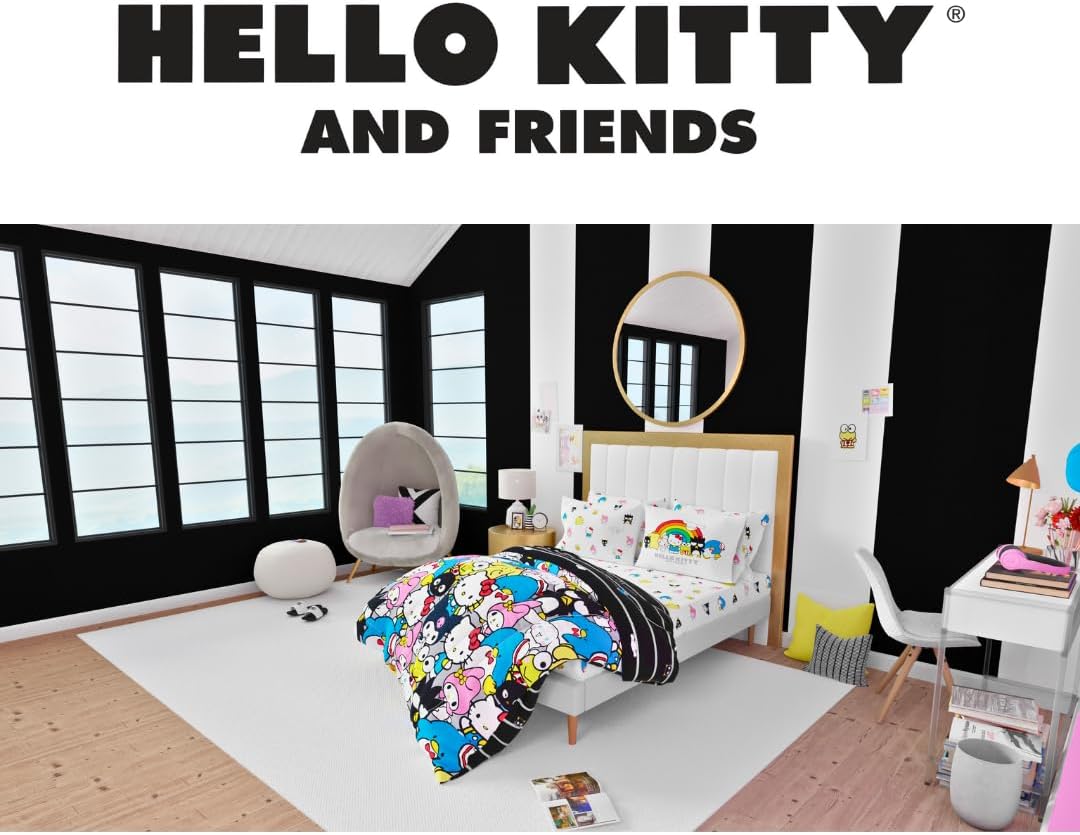 Franco Hello Kitty Friends 7 Piece Comforter Set
