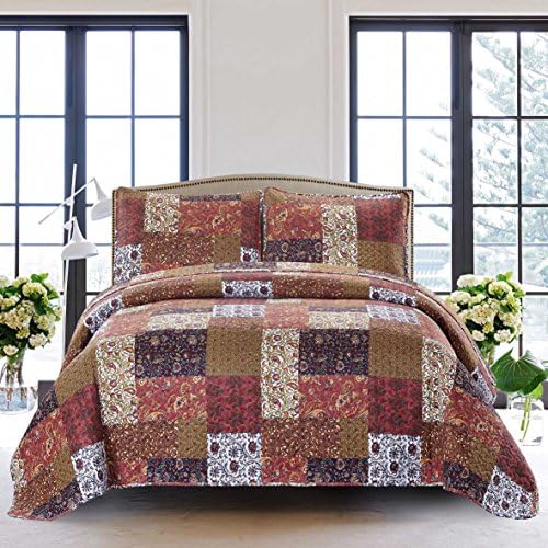 SLPR Red Riches 3-Piece Quilt Set - King Size