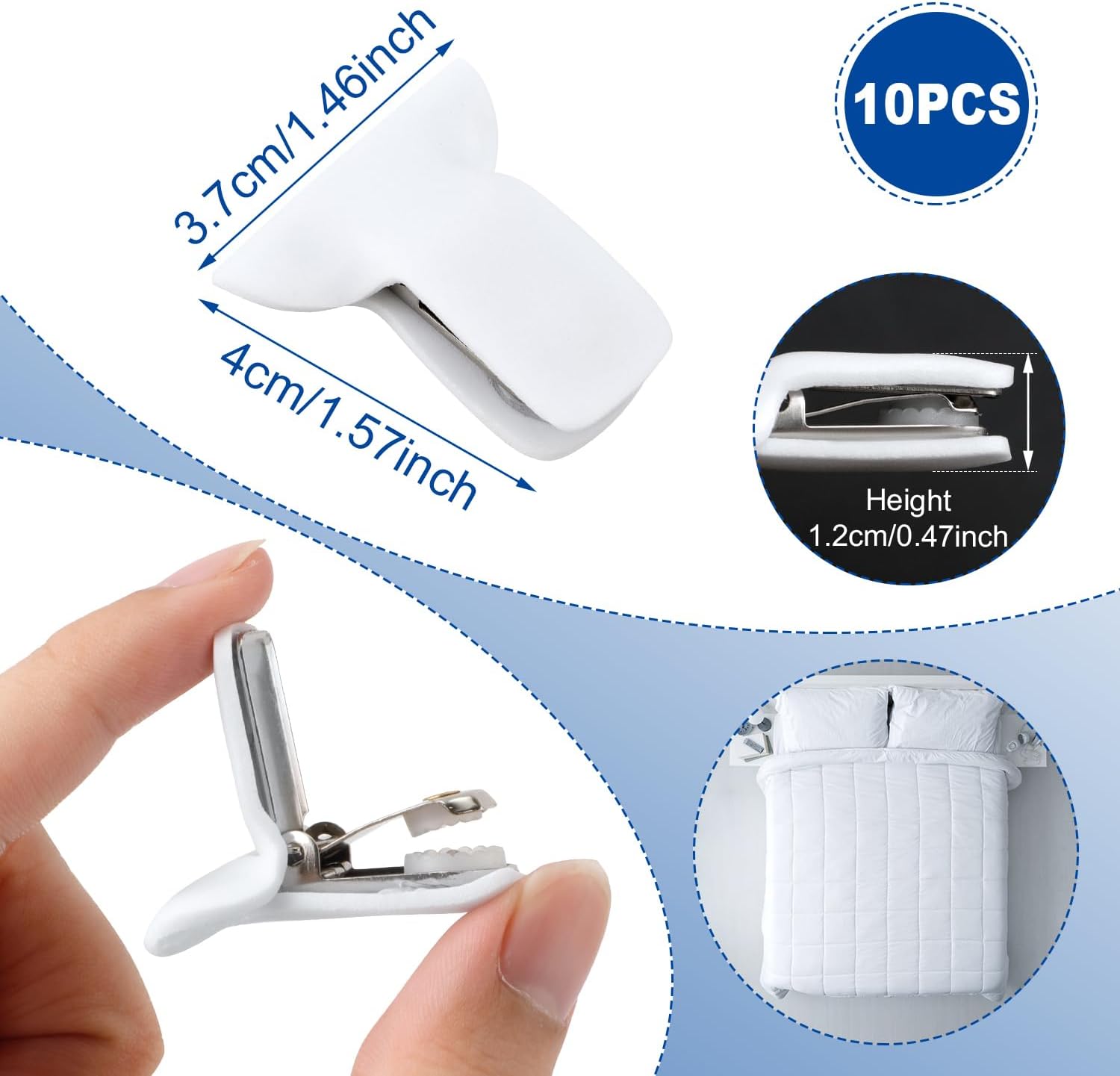 10pcs Duvet Clips for Comforter Security