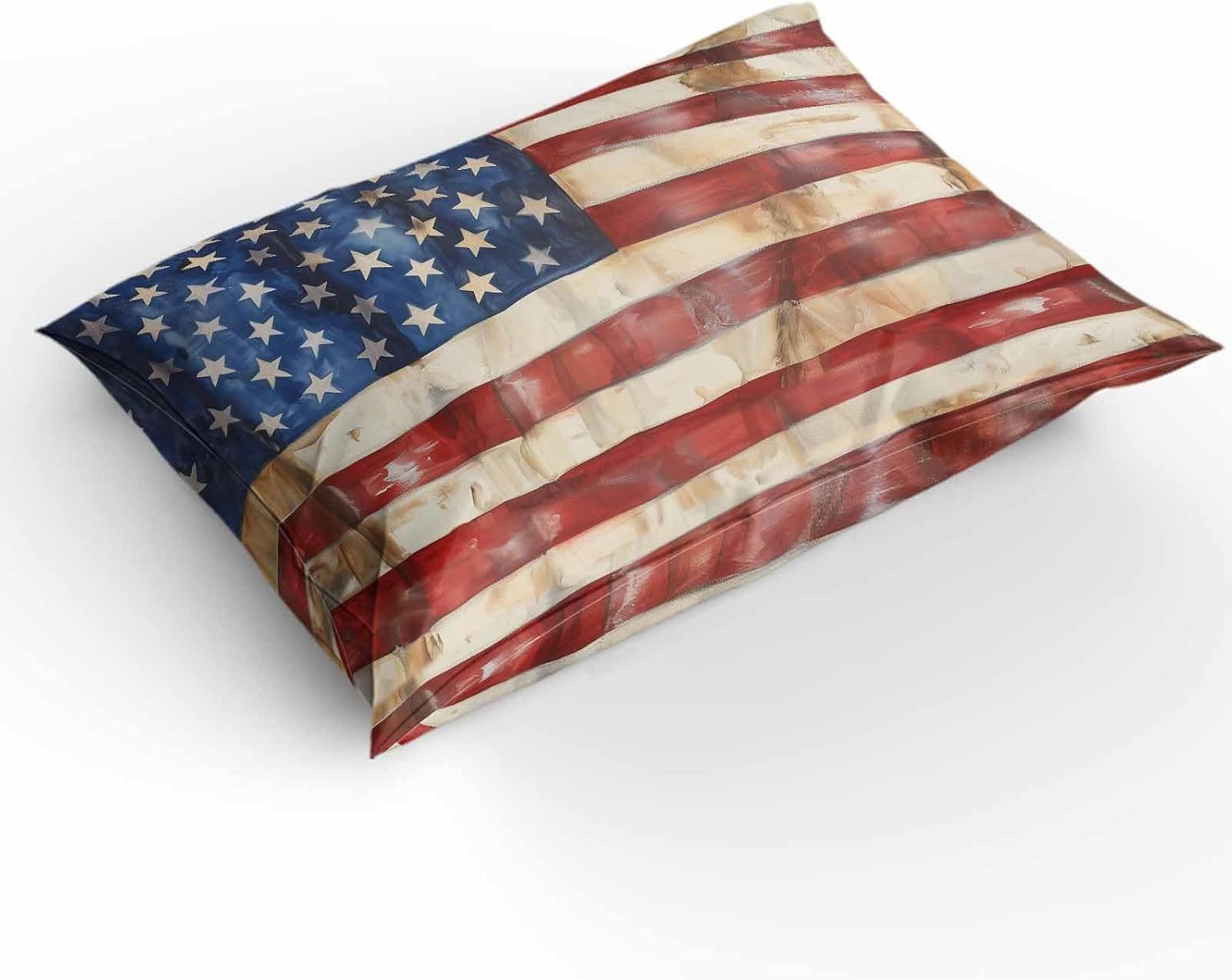 3 Piece USA Flag Duvet Cover Set with Zipper