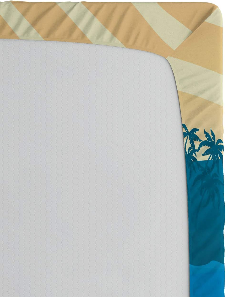 Ambesonne Beach Fitted Sheet - Summer Vibes Ocean Blue