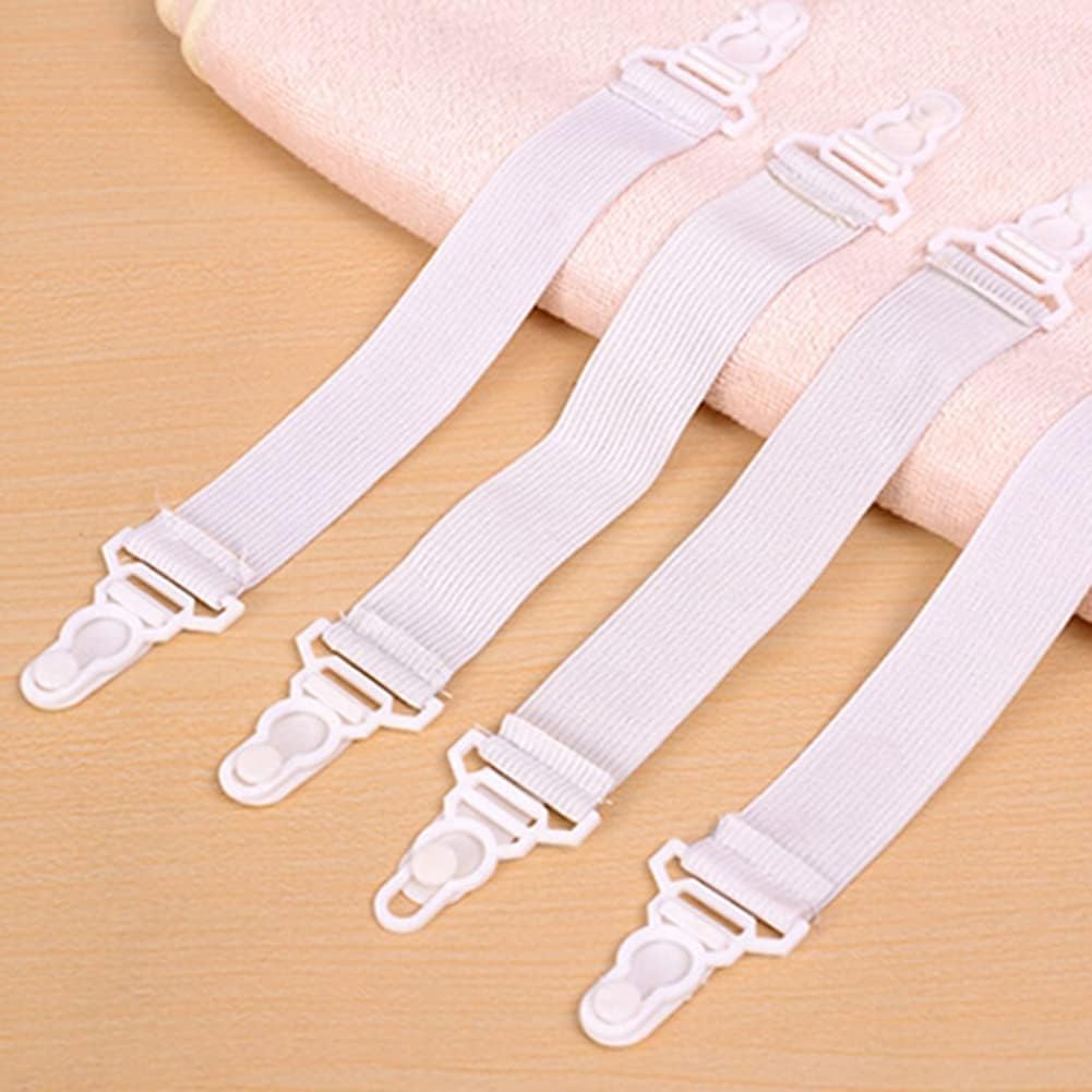 Jinshining White Sheet Straps for Twin Queen King Mattress